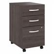 Hybrid 3 Drawer Mobile File Cabinet in Storm Gray - Engineered Wood