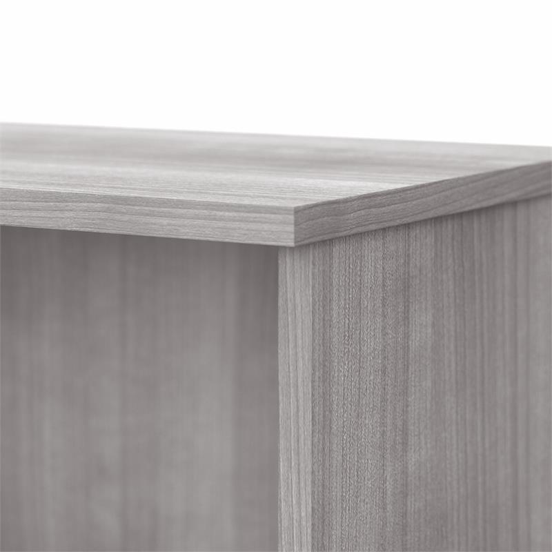 Hybrid Small 2 Shelf Bookcase in Platinum Gray - Engineered Wood
