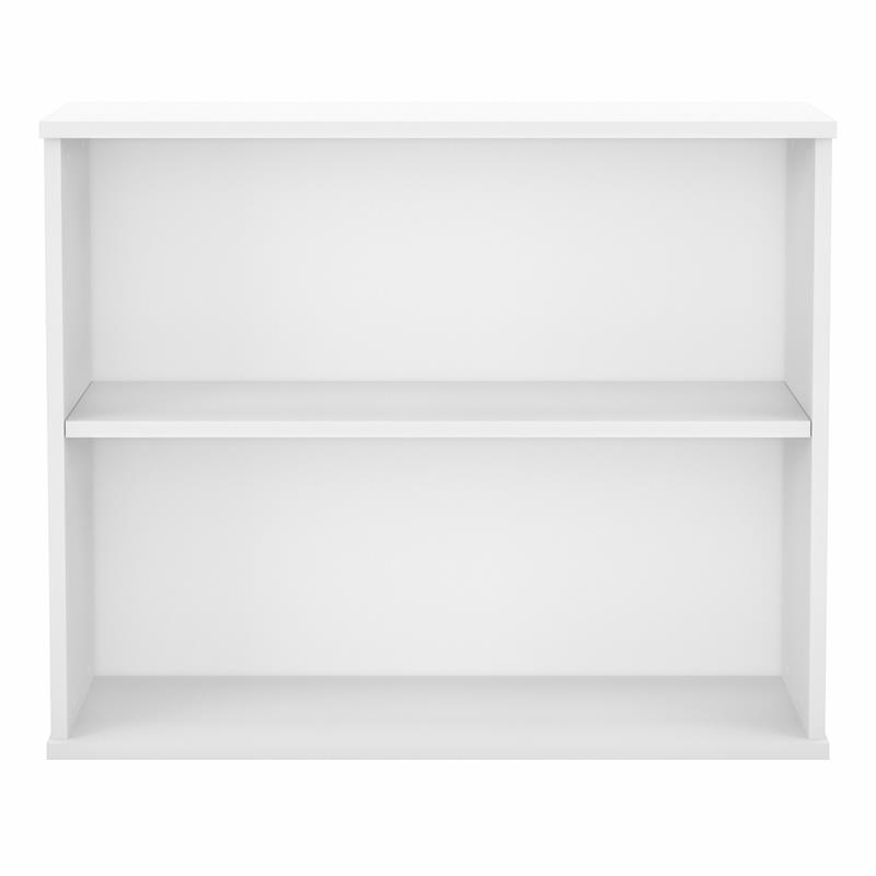 Hybrid Small 2 Shelf Bookcase in White - Engineered Wood