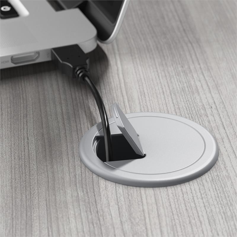 Hybrid 48W x 24D Computer Table Desk in Platinum Gray - Engineered Wood