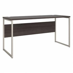 hybrid 60w x 24d computer table desk in storm gray - engineered wood