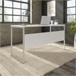 Hybrid 60W x 24D Computer Table Desk in White - Engineered Wood