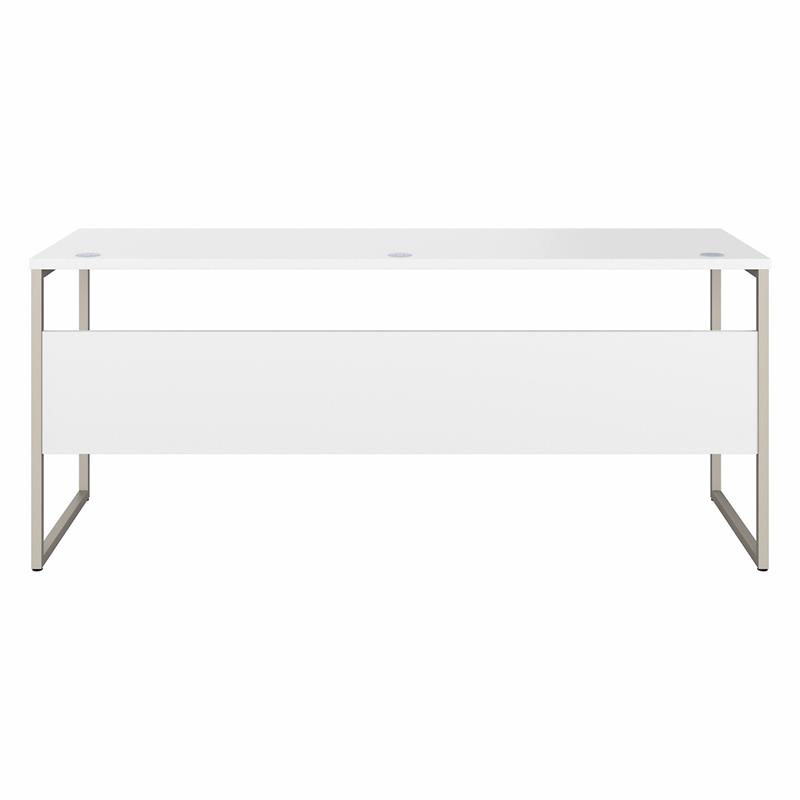Hybrid 72W x 24D Computer Table Desk in White - Engineered Wood