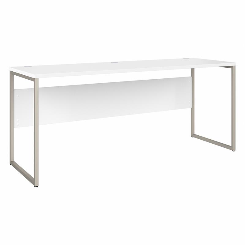 Hybrid 72W x 24D Computer Table Desk in White - Engineered Wood