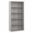 Hybrid Tall 5 Shelf Bookcase in Platinum Gray - Engineered Wood