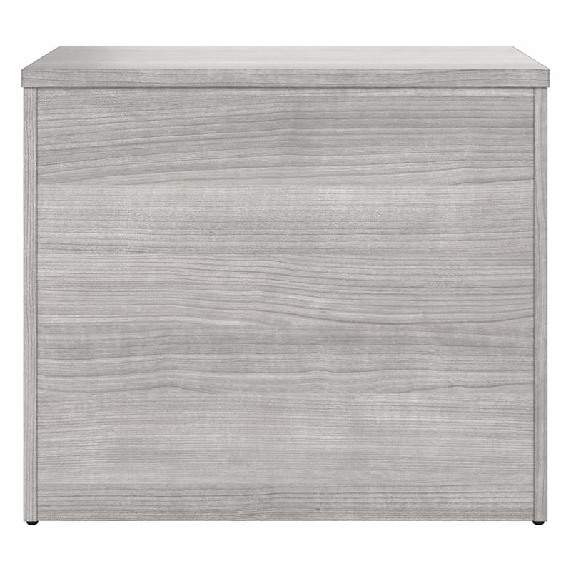 Hybrid Office Storage Cabinet with Drawers in Platinum Gray - Engineered Wood
