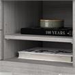 Hybrid Office Storage Cabinet with Drawers in Platinum Gray - Engineered Wood