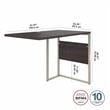 Hybrid 42W x 24D Desk Return/Bridge in Storm Gray - Engineered Wood