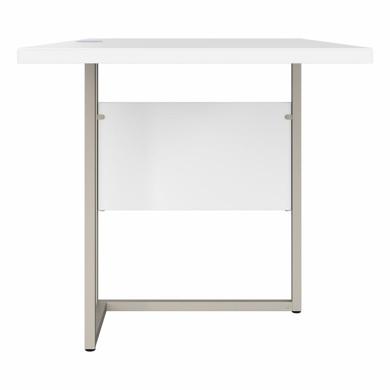 Hybrid 42W x 24D Desk Return/Bridge in White - Engineered Wood
