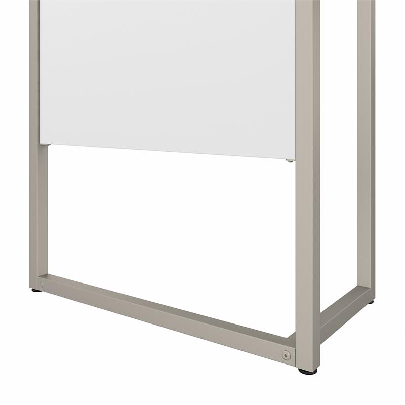 Hybrid 42W x 24D Desk Return/Bridge in White - Engineered Wood