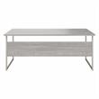 Hybrid 72W x 36D Computer Table Desk in Platinum Gray - Engineered Wood