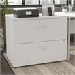 Hybrid 2 Drawer Lateral File Cabinet in White - Engineered Wood