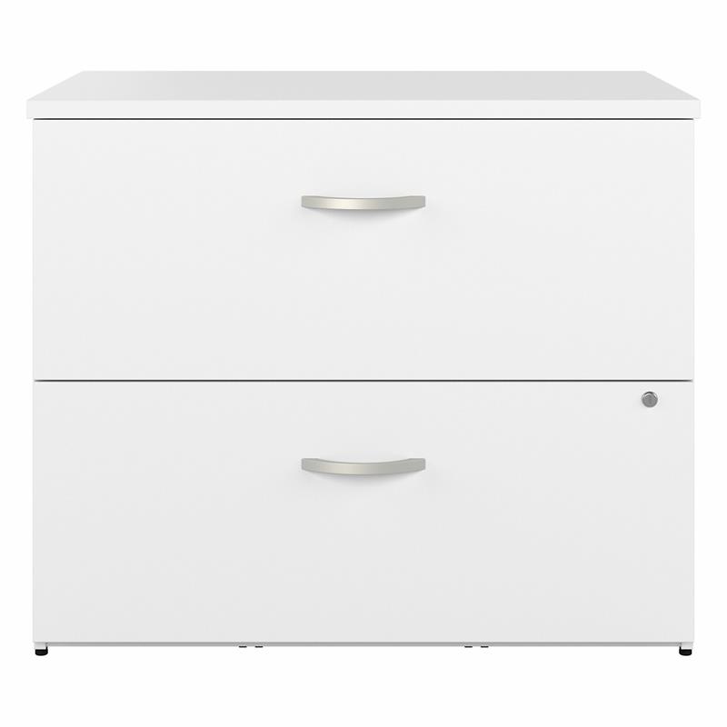 Hybrid 2 Drawer Lateral File Cabinet in White - Engineered Wood