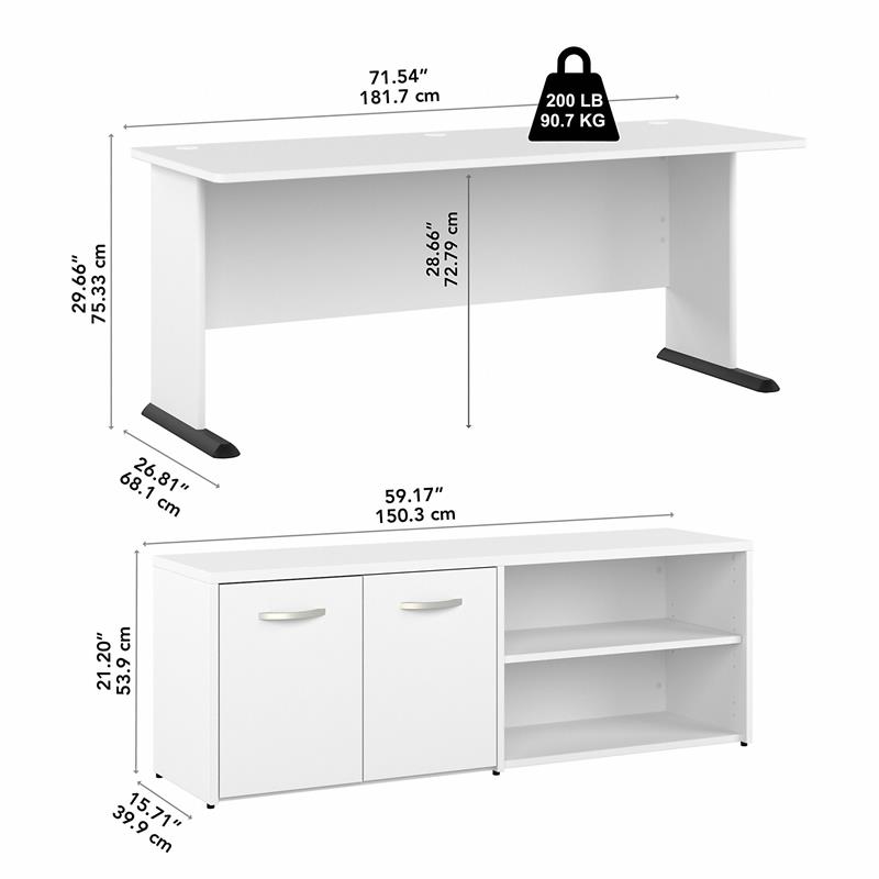 L Shaped Gaming Desk, 66 Home Office Desk with File Drawer