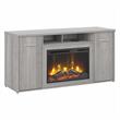 Studio C 60W Cabinet with Electric Fireplace in Platinum Gray - Engineered Wood