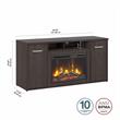 Studio C 60W Cabinet with Electric Fireplace in Storm Gray - Engineered Wood
