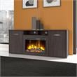 Studio C 72W Cabinet with Electric Fireplace in Storm Gray - Engineered Wood