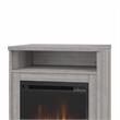 400 Series 24W Electric Fireplace with Shelf in Platinum Gray - Engineered Wood