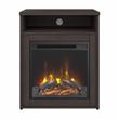 400 Series 24W Electric Fireplace with Shelf in Storm Gray - Engineered Wood