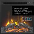 400 Series 24W Electric Fireplace with Shelf in Storm Gray - Engineered Wood