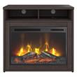 Jamestown 32W Electric Fireplace with Shelf in Storm Gray - Engineered Wood