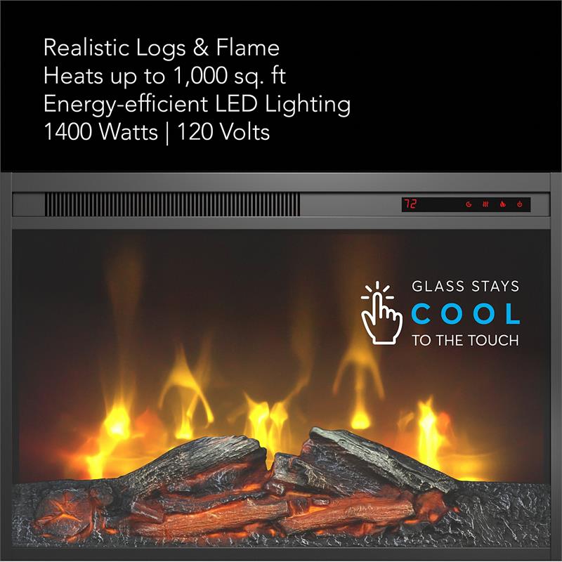 Studio C 32W Electric Fireplace with Shelf in White - Engineered Wood |  BushFurnitureCollection.com