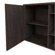 Studio C 72W Office Storage Cabinet with Doors in Storm Gray - Engineered Wood
