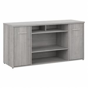 Studio C 60W Office Storage Cabinet w/ Doors in Platinum Gray - Engineered Wood