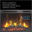400 Series 32W Electric Fireplace with Shelf in Platinum Gray - Engineered Wood