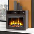 400 Series 32W Electric Fireplace with Shelf in Storm Gray - Engineered Wood