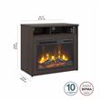 400 Series 32W Electric Fireplace with Shelf in Storm Gray - Engineered Wood