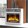 400 Series 32W Electric Fireplace with Shelf in White - Engineered Wood