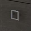 Echo L Shaped Desk with Mobile File Cabinet in Charcoal Maple - Engineered Wood