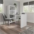 Echo 56W Dining Table in Pure White and Modern Gray - Engineered Wood