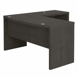 Echo L Shaped Bow Front Desk in Charcoal Maple - Engineered Wood