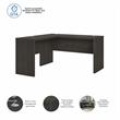 Echo L Shaped Desk in Charcoal Maple - Engineered Wood