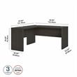 Echo L Shaped Desk in Charcoal Maple - Engineered Wood