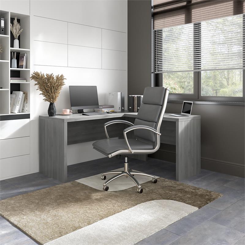 Echo L Shaped Desk in Modern Gray - Engineered Wood