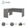 Echo L Shaped Desk in Modern Gray - Engineered Wood