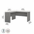 Echo L Shaped Desk in Modern Gray - Engineered Wood