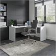 Echo L Shaped Desk in Pure White and Modern Gray - Engineered Wood