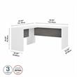 Echo L Shaped Desk in Pure White and Modern Gray - Engineered Wood