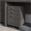 Echo 3 Drawer Mobile File Cabinet in Charcoal Maple - Engineered Wood