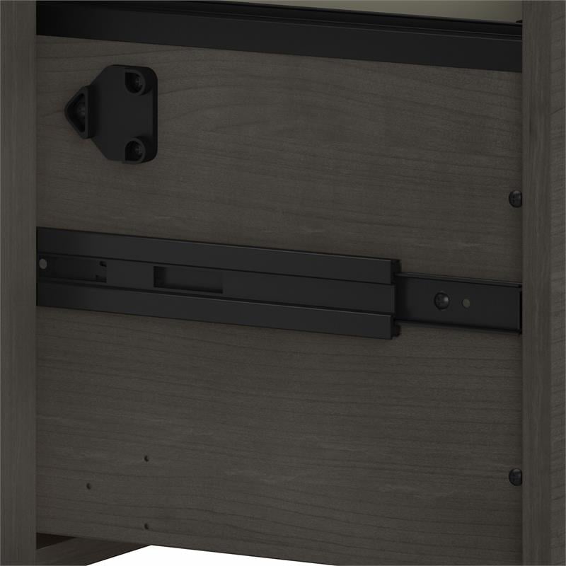 Echo 2 Drawer Lateral File Cabinet in Charcoal Maple - Engineered Wood