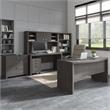 Echo 60W Credenza Desk in Charcoal Maple - Engineered Wood