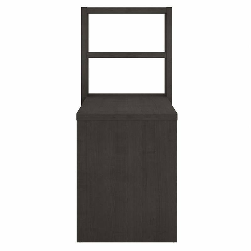 Echo 56W Bookcase Desk in Charcoal Maple - Engineered Wood