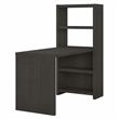 Echo 56W Bookcase Desk in Charcoal Maple - Engineered Wood