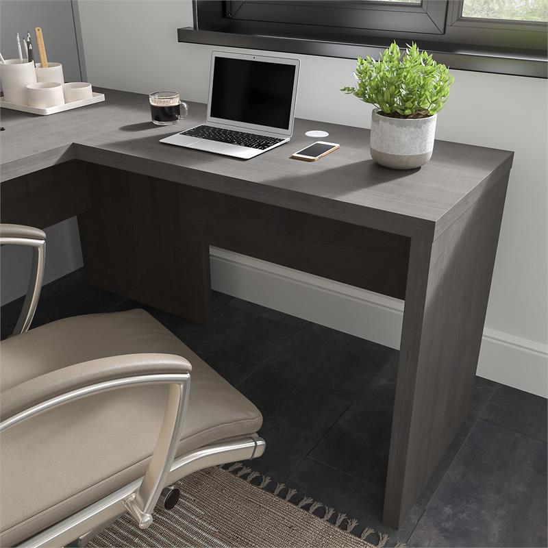 Echo 36W Desk Return in Charcoal Maple - Engineered Wood