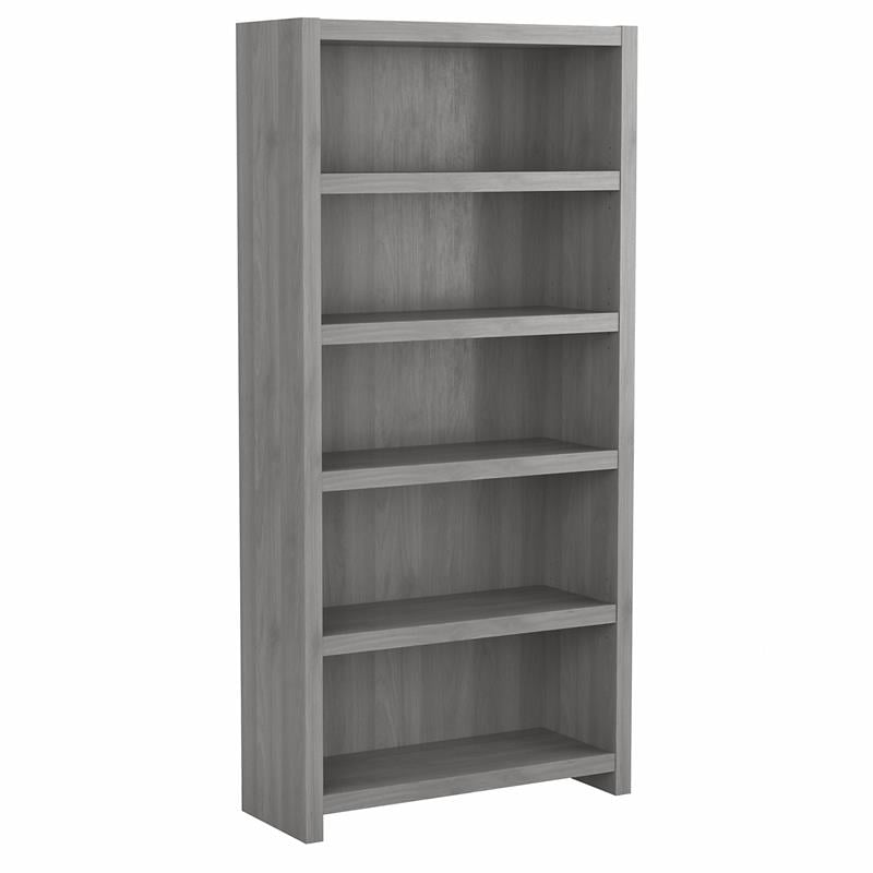 Echo 5 Shelf Bookcase in Modern Gray - Engineered Wood
