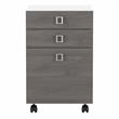 Echo 3 Drawer Mobile File Cabinet in Pure White & Modern Gray - Engineered Wood